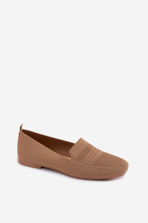 Material Women's Light Brown Moccasins Dorielle