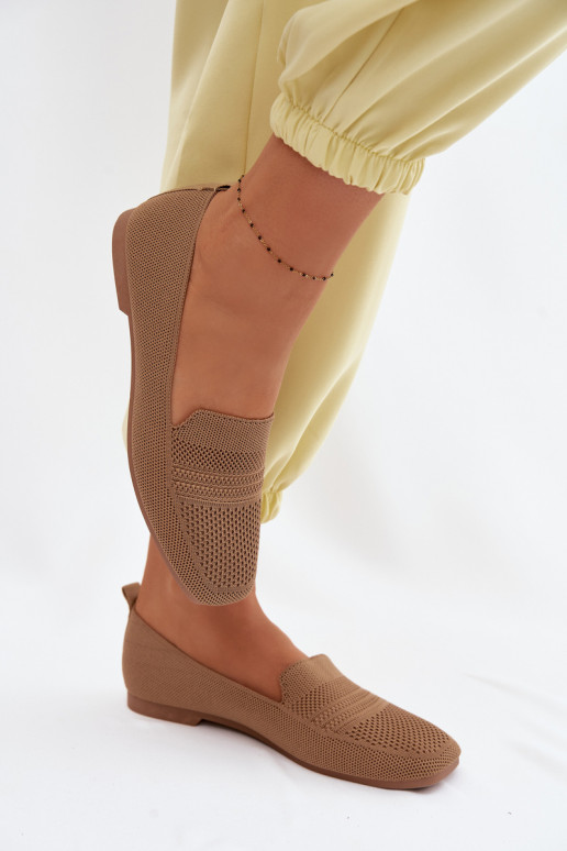 Material Women's Light Brown Moccasins Dorielle