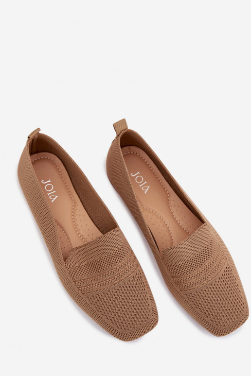 Material Women's Light Brown Moccasins Dorielle