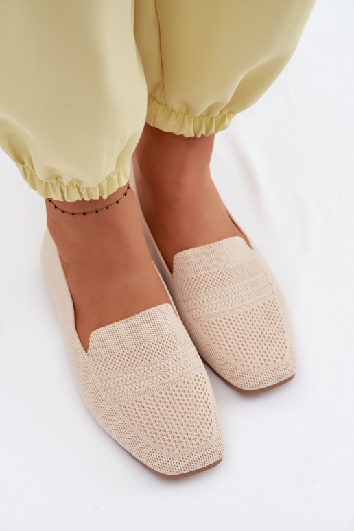 Women's Fabric Loafers Light Beige Dorielle