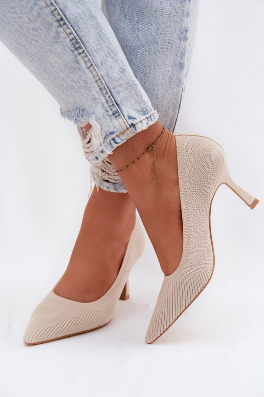 Fabric Heels Beige Lelissey