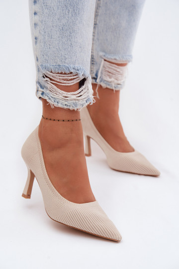 Fabric Heels Beige Lelissey 2