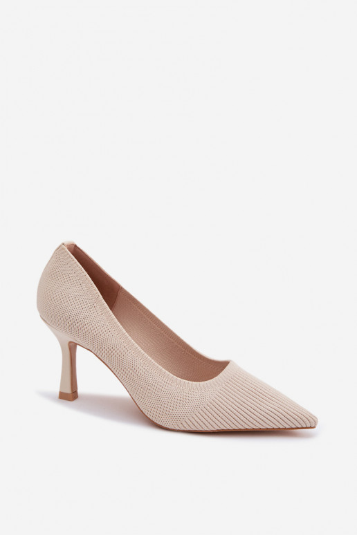 Fabric Heels Beige Lelissey