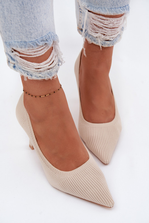 Fabric Heels Beige Lelissey