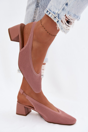 Material Women's High Heel Pink Sandals Marcelle