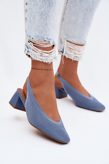 Material Women's Heeled Blue Sandals Marcell 