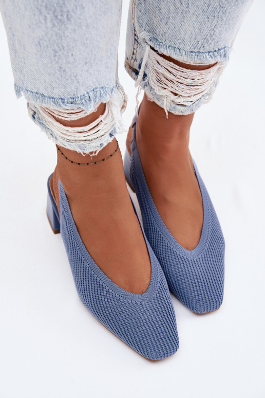 Material Women's Heeled Blue Sandals Marcell 