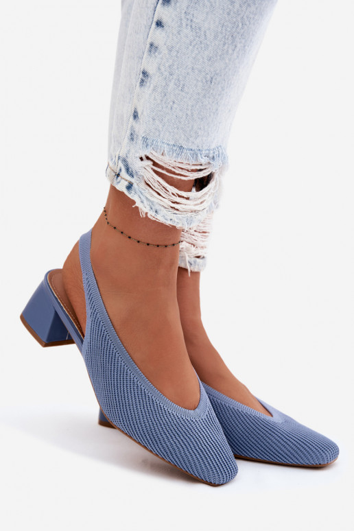 Material Women's Heeled Blue Sandals Marcell 