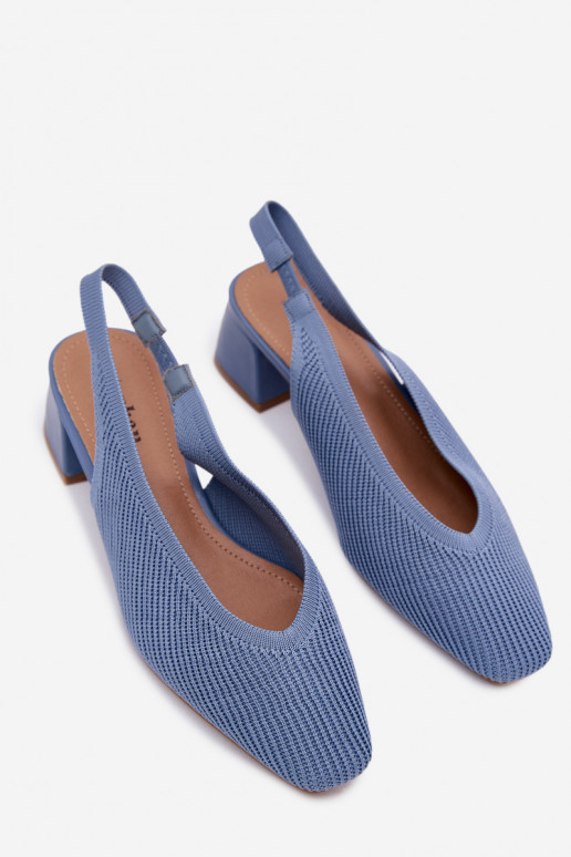 Material Women's Heeled Blue Sandals Marcell 