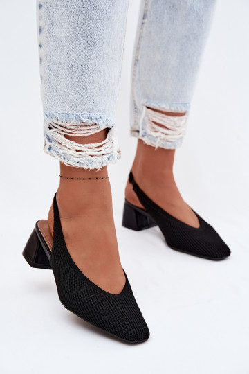Material Women's High Heeled Black Sandals Marcelle 2