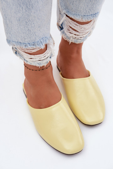 Women's Mules Flat Yellow Romelle