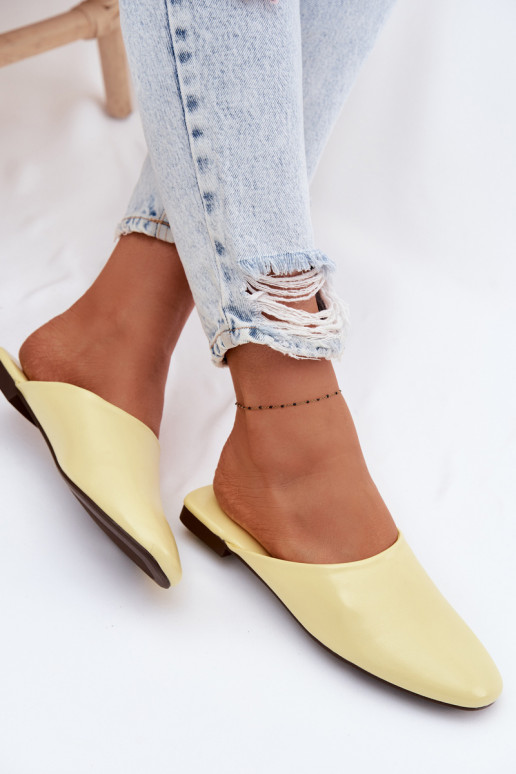 Women's Mules Flat Yellow Romelle