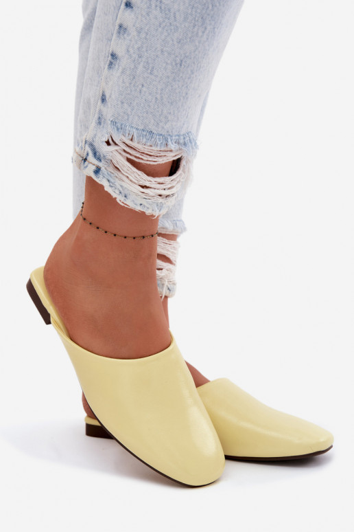 Women's Mules Flat Yellow Romelle