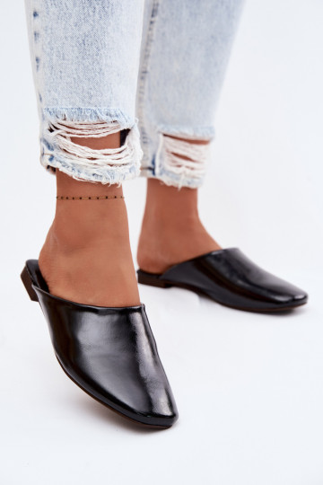 Women's Mules Flat Black Imitation Leather Romelle 2