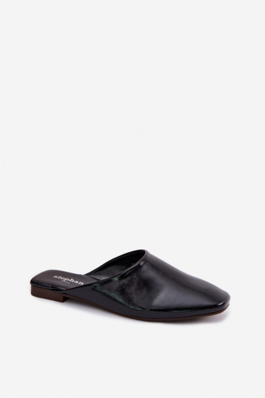 Women's Mules Flat Black Imitation Leather Romelle