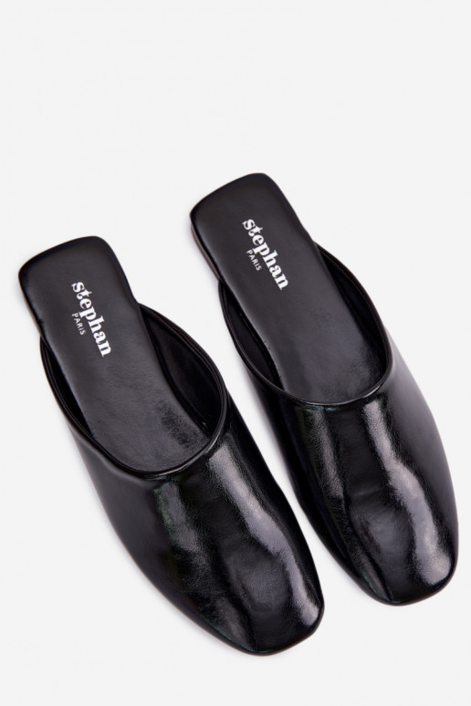 Women's Mules Flat Black Imitation Leather Romelle