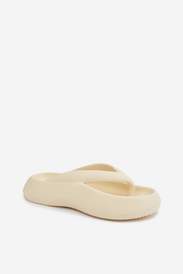 Women's Foam Flip Flops Light Beige Roux 2