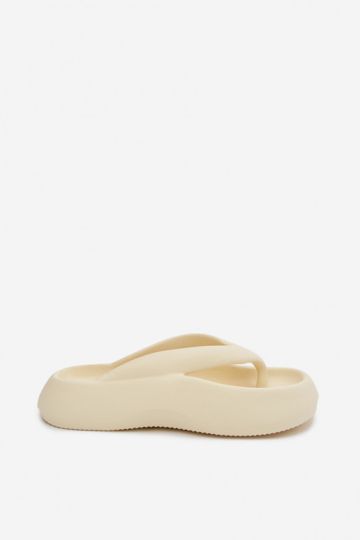 Women's Foam Flip Flops Light Beige Roux