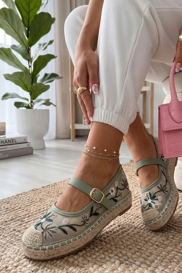 Zielone Espadryle Zdobione...