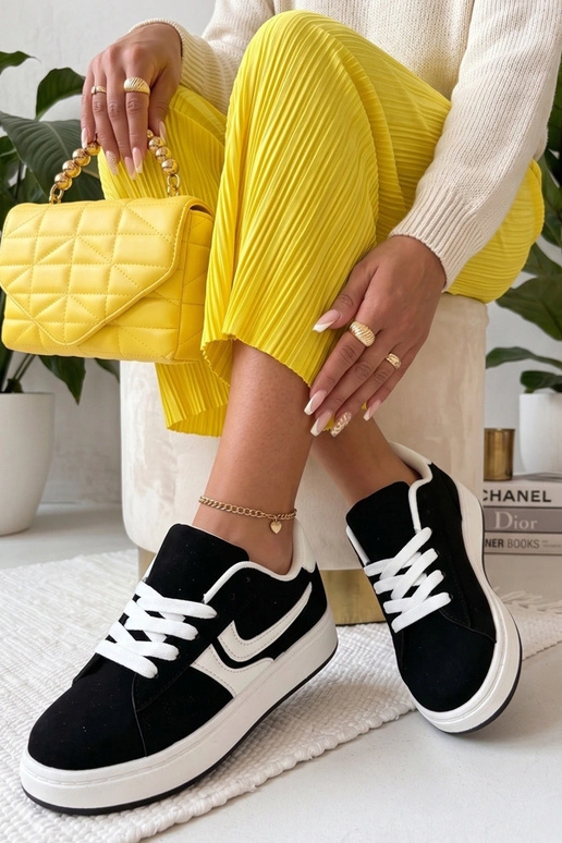 Czarne Sneakersy Na Platformie...