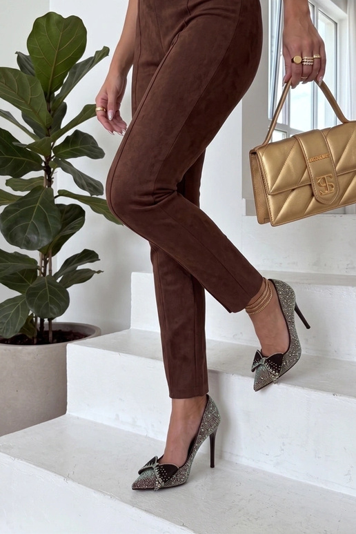 Czarne Szpilki Zdobione Cyrkoniami...