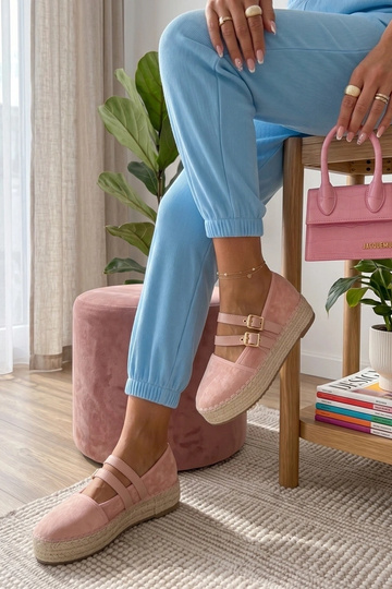Pink espadrilles on... 2