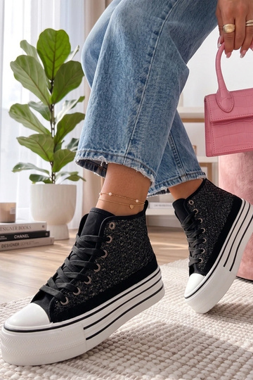 Czarne sneakersy za kostkę Piper 2