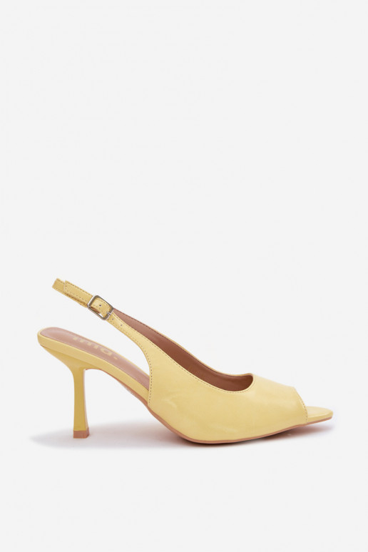Women's High Heel Yellow Sandals Sevina