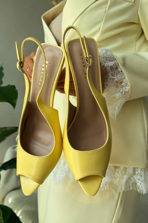 Women's High Heel Yellow Sandals Sevina