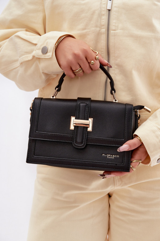 Black Shoulder Bag Listonoszka Nelsera