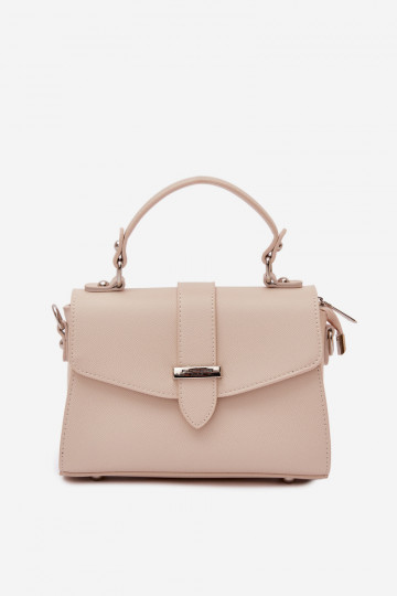 Light Beige Crossbody Bag With Detachable Strap Belveta