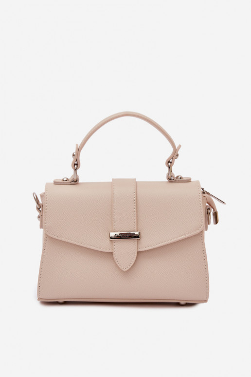 Light Beige Crossbody Bag With Detachable Strap Belveta