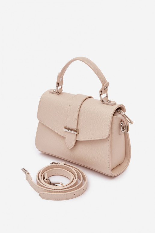 Light Beige Crossbody Bag With Detachable Strap Belveta
