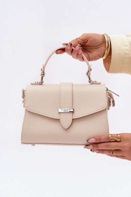 Light Beige Crossbody Bag With Detachable Strap Belveta