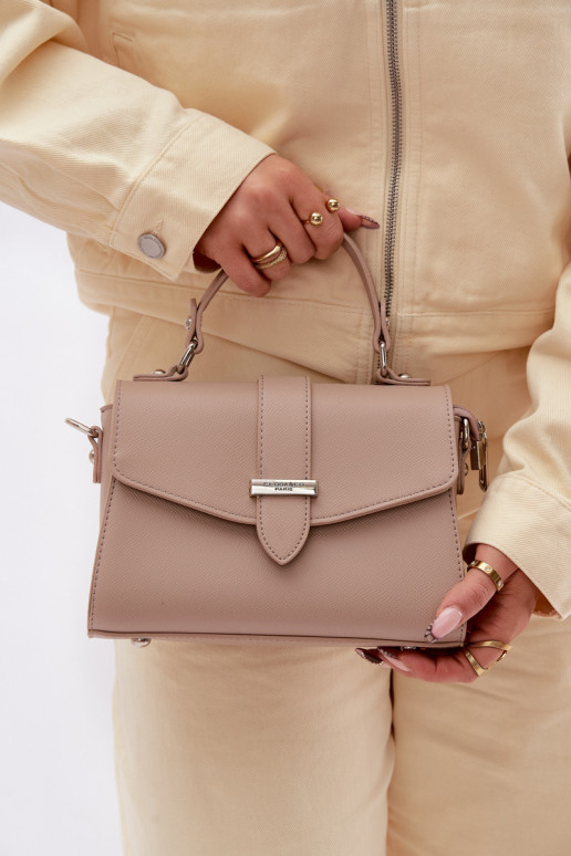 Shoulder Bag With Detachable Strap Dark Beige Belveta