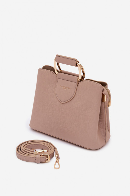 Small Box Bag Dark Beige Eco Leather Lorielle