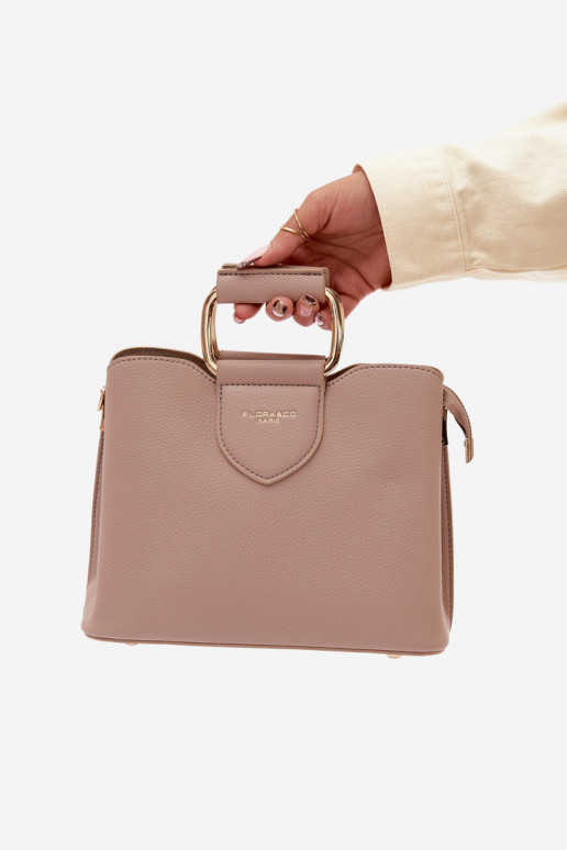 Small Box Bag Dark Beige Eco Leather Lorielle