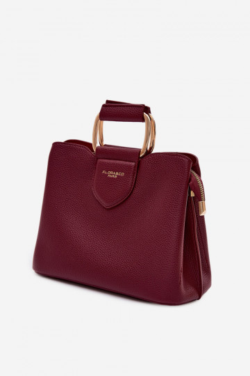 Small Box Bag Made of Eco Leather Bordeaux Lorielle 2