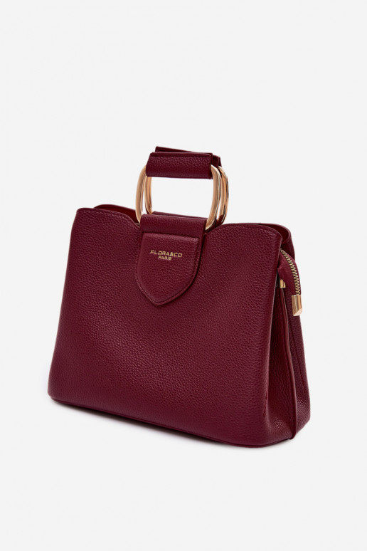 Small Box Bag Made of Eco Leather Bordeaux Lorielle