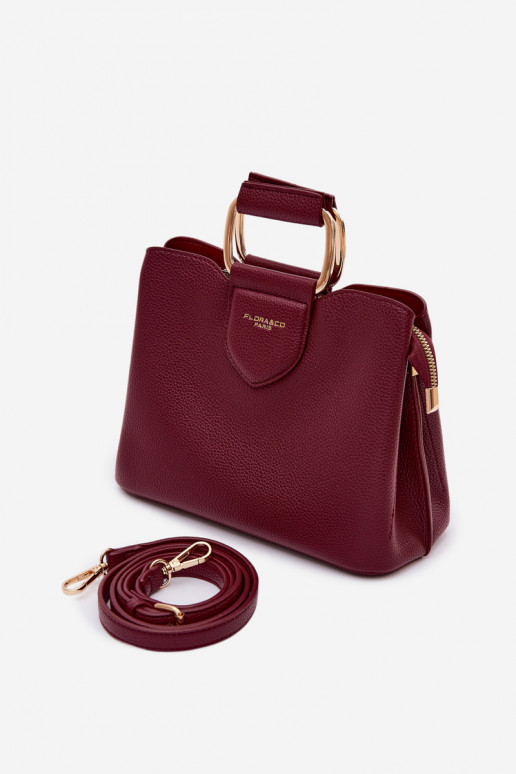 Small Box Bag Made of Eco Leather Bordeaux Lorielle