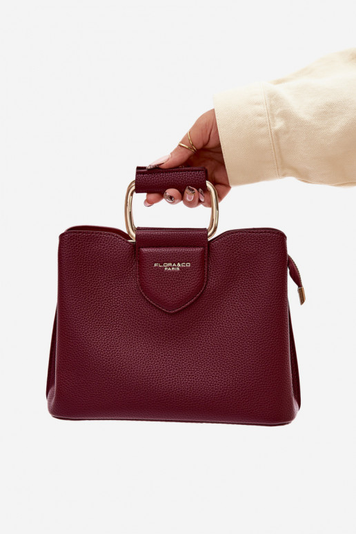 Small Box Bag Made of Eco Leather Bordeaux Lorielle