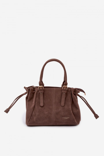 Vessia Dark Beige Eco Suede Bag