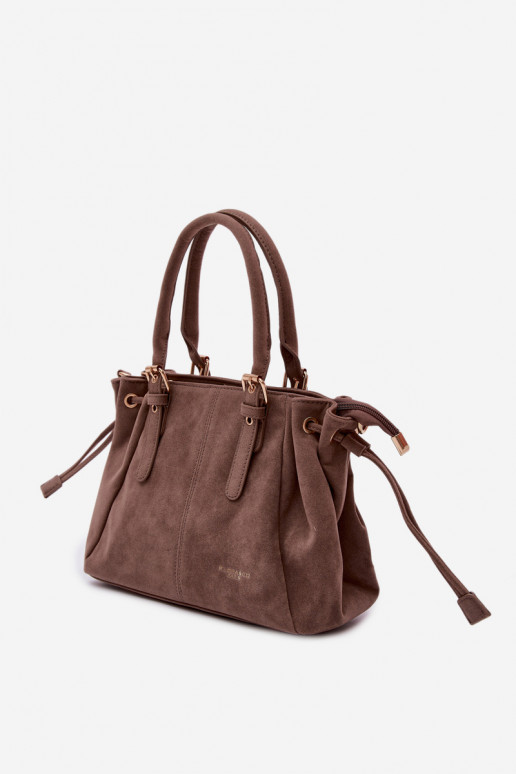 Vessia Dark Beige Eco Suede Bag