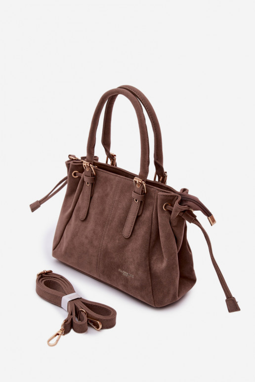 Vessia Dark Beige Eco Suede Bag