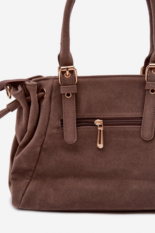 Vessia Dark Beige Eco Suede Bag