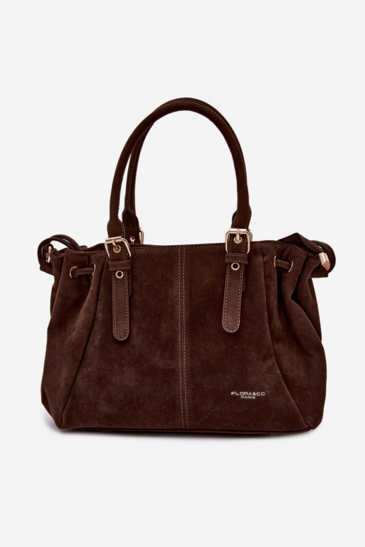 Vessia Chocolate Eco Suede Bag