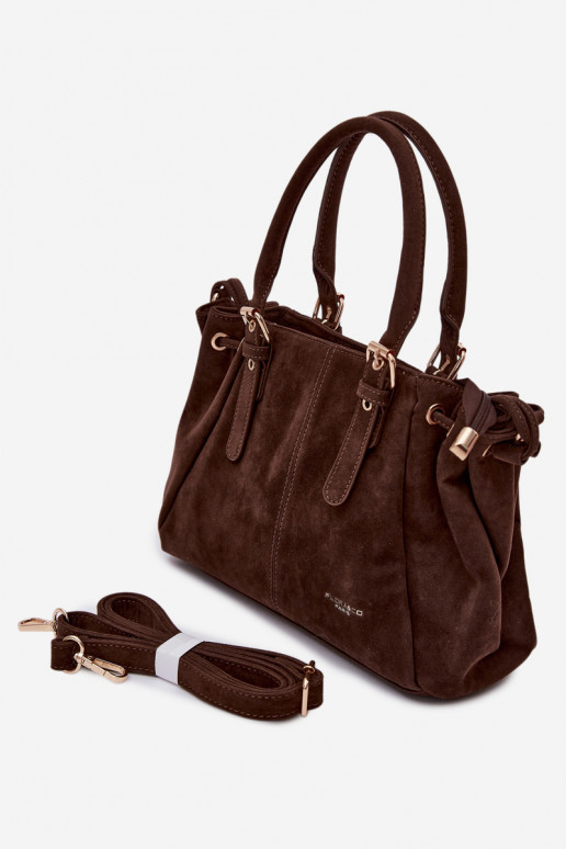Vessia Chocolate Eco Suede Bag