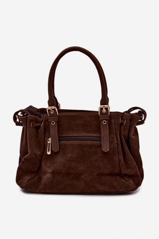Vessia Chocolate Eco Suede Bag