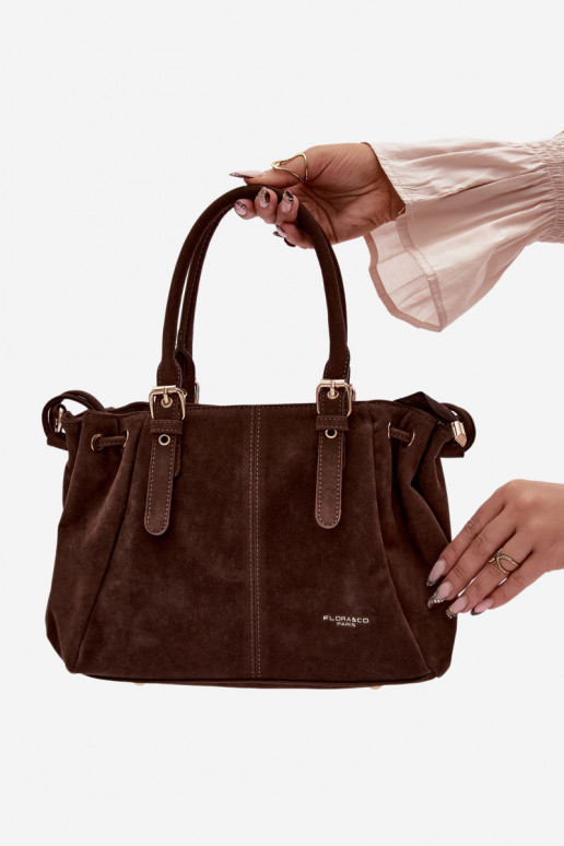 Vessia Chocolate Eco Suede Bag