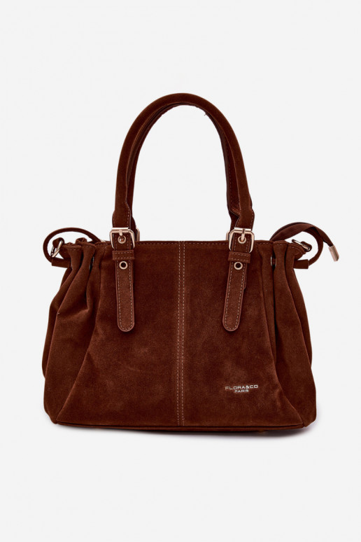 Camel Vessia Eco Suede Bag